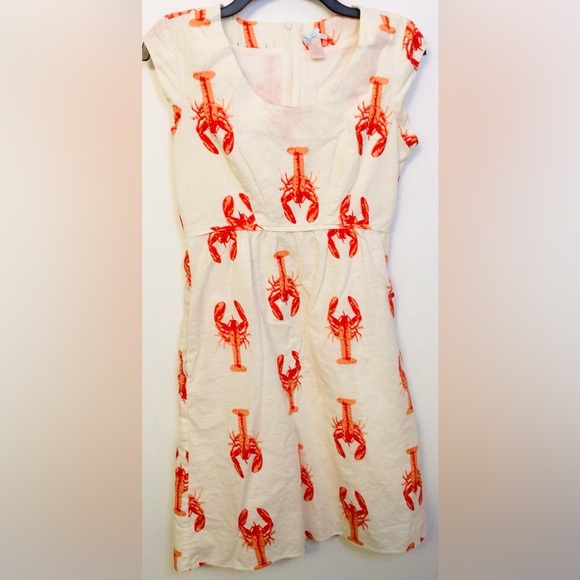 DownEast Dresses & Skirts - Downeast Lobster print lined dress size small